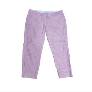 J. Crew Womens Pink Cropped Tapered Pants Size 14 Capri Mid Rise Spring Casual